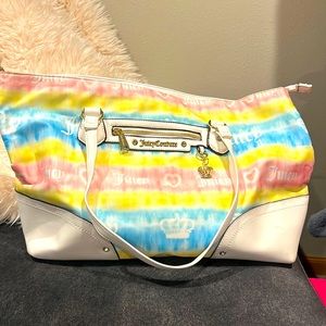 Juicy Couture tie dye tote travel bag